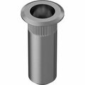 Bsc Preferred Zinc-Plated Heavy-Duty Rivet Nut Closed End 8-32 Interior Thread .080-.130 Material Thick, 25PK 98280A240
